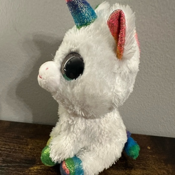 Ty Beanie Boos‎ PIXY the Unicorn 6" with Horn Sparkle horn eyes plush animal - Picture 2 of 5